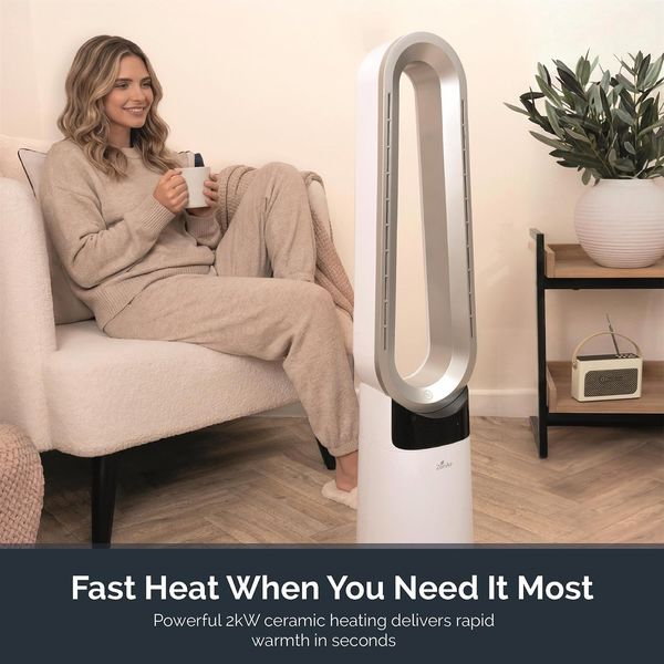 Rediffusion ZenAir 3-in-1 Bladeless Fan, Heater & HEPA Air Purifier