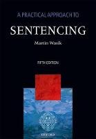 A Practical Approach to Sentencing (PDF eBook)