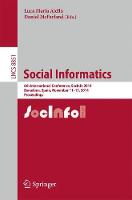 Social Informatics: 6th International Conference, SocInfo 2014, Barcelona, Spain, November 11-13, 2014, Proceedings