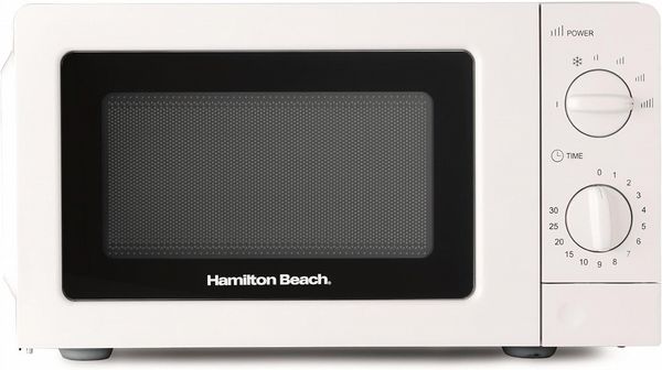 Hamilton Beach 700W 20L Microwave With Glass Door White Open Box